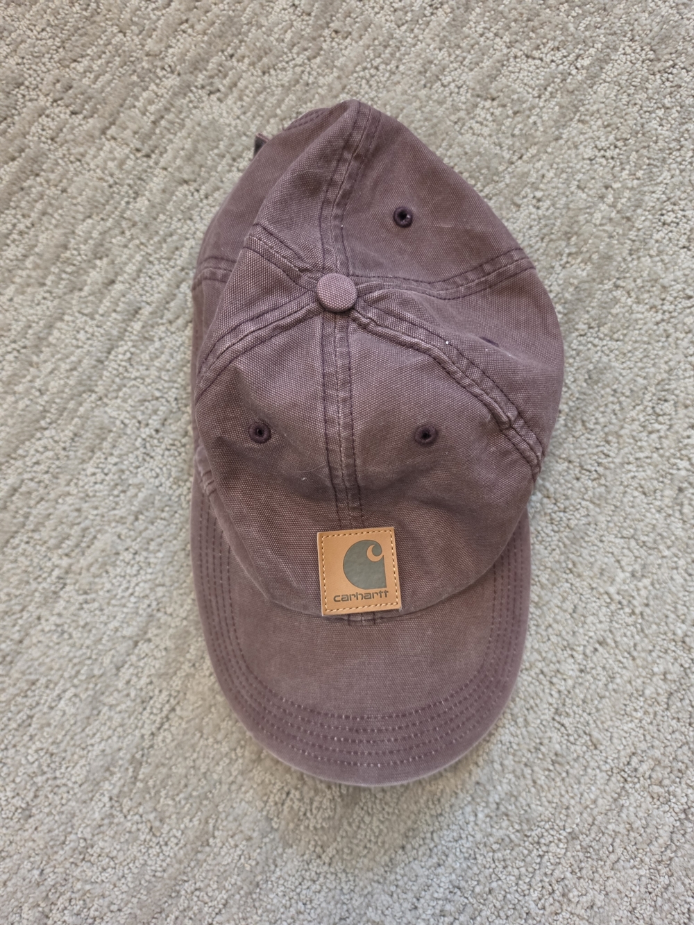 Carhartt Brown/ Maroon Washed Cotton Baseball Cap